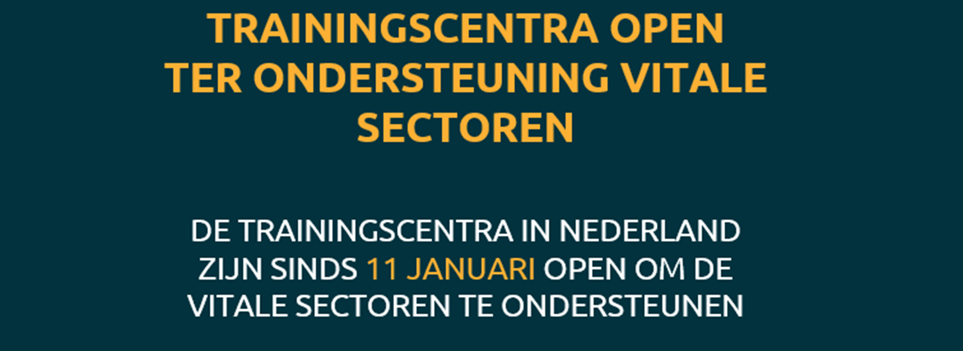 Re Opening Training Centres NL